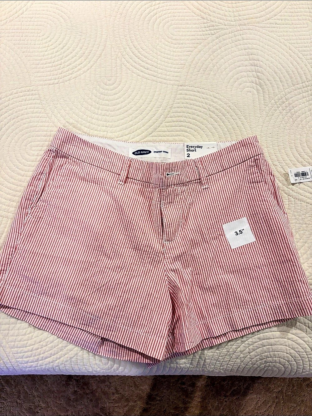 Old Navy Women's Striped Shorts in Pink & White Size 2 NWT